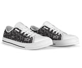 Black on White Open Road Girl Scatter Canvas Shoes