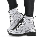 BLACK Scatter Open Road Girl PU Leather Boots