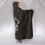 Black/Gold Open Road Girl Hooded Blanket, 2 Sizes
