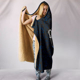 Blue/Black Open Road Girl Hooded Blanket, 2 Sizes