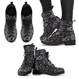 WHITE Scatter Open Road Girl PU Leather Boots