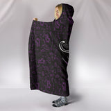PURPLE/Black Open Road Girl Hooded Blanket, 2 Styles