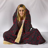 RED/Black Open Road Girl Hooded Blanket, 2 Sizes