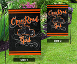 Open Road Girl on Motorcycle Garden or House FLAG ONLY, 7 COLORS