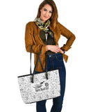 Black Scatter Open Road Girl PU Leather Tote