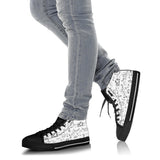 Black & White Scatter High Top Open Road Girl with Black Sole