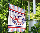 Patriot Open Road Girl Garden or House FLAG ONLY