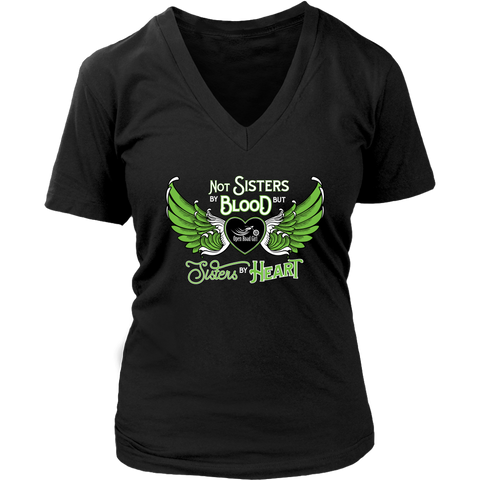 GREEN Not Sisters by Blood...Open Road Girl Vneck Shirt