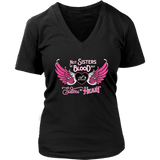 PINK Not Sisters by Blood...Open Road Girl V-Neck Shirt