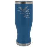 MAY YOUR ANGELS GUIDE YOUR RIDE  (20 OUNCES) TRAVEL BOHO MUG, 12 COLORS
