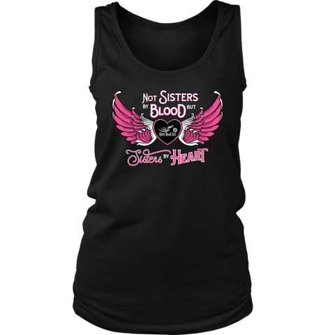 PINK Not Sisters by Blood...Open Road Girl Wideback Tank Top