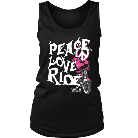 PINK Peace Love Ride Full Back Women's Tank Top