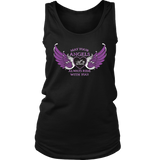 Black/Purple May your Angels Always Ride with You Tank Top (2) STYLES