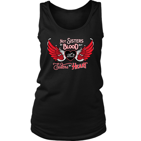 RED Not Sisters by Blood...Open Road Girl Wideback Tank Top