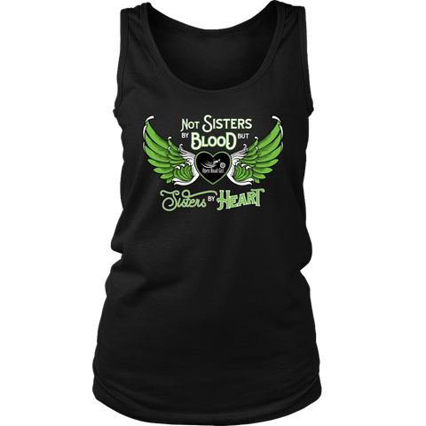 GREEN Not Sisters by Blood...Open Road Girl Wideback Tank Top