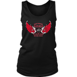 Black/Red May your Angels Always Ride with You Tank Top (2) STYLES