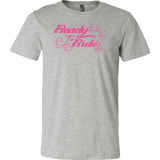 PINK Ready to Ride with Swirls MEN'S STYLE Crew Neck Tee