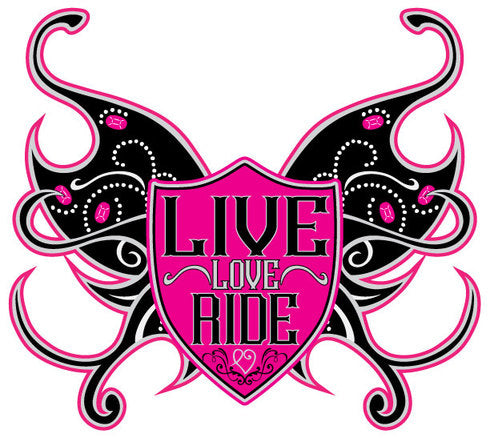STICKER Shield Live/Love/Ride Window Decal Sticker
