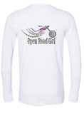 LEOPARD Print Open Road Girl WHITE Thermal Long Sleeve Tee, 2 COLORS