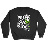 GREEN Peace Love Ride Unisex Crewneck Sweatshirt