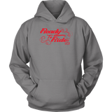 RED READY TO RIDE WITH SWIRLS UNISEX PULLOVER HOODIE