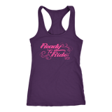 PINK Ready to Ride with Swirls Racerback Tank Top