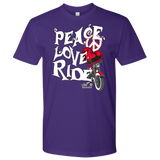 RED Peace Love Ride UNISEX Tee Shirt