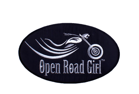 PATCH  Large Open Road Girl Embroidered Patch with Rhinestones, 2 Colors
